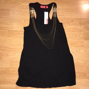 Black tank with embellishments